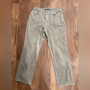 Lauren Jeans Co. Ralph Lauren Tan Beige Corduroy Pants Size 6 Straight Leg